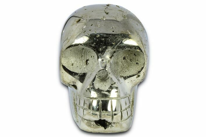 Gleaming Pyrite Skull - Peru #378791